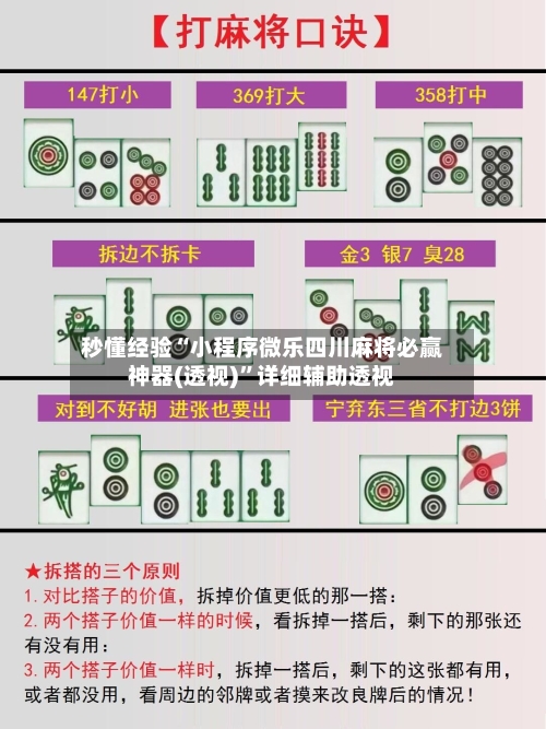 秒懂经验“小程序微乐四川麻将必赢神器(透视)”详细辅助透视-第1张图片