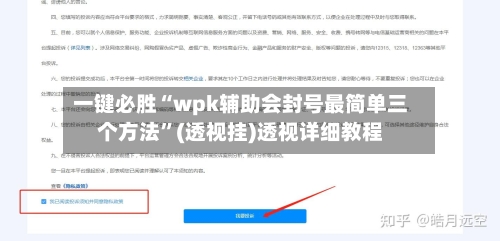 一键必胜“wpk辅助会封号最简单三个方法	”(透视挂)透视详细教程-第1张图片