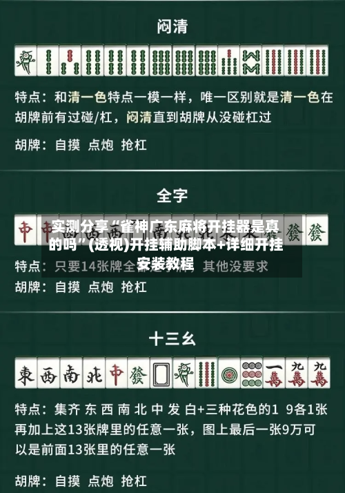 实测分享“雀神广东麻将开挂器是真的吗”(透视)开挂辅助脚本+详细开挂安装教程-第2张图片