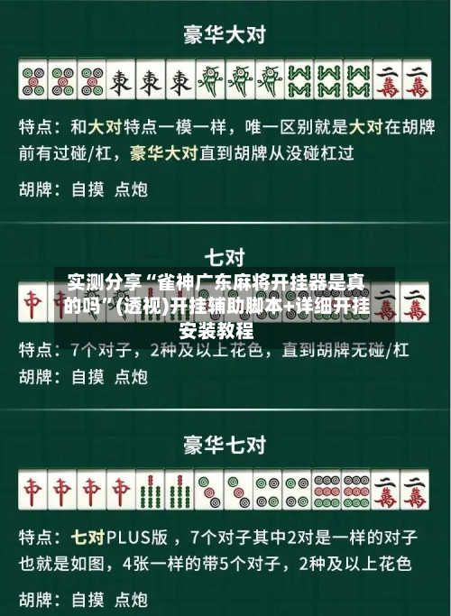 实测分享“雀神广东麻将开挂器是真的吗”(透视)开挂辅助脚本+详细开挂安装教程-第1张图片