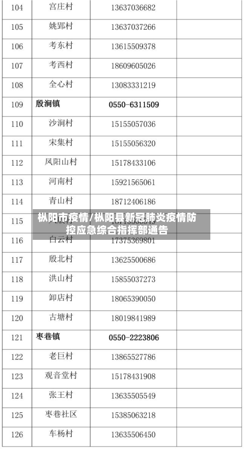 枞阳市疫情/枞阳县新冠肺炎疫情防控应急综合指挥部通告-第2张图片