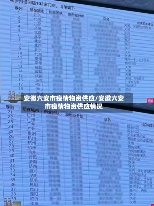 安徽六安市疫情物资供应/安徽六安市疫情物资供应情况-第2张图片