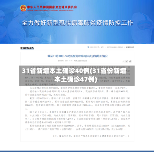 31省新增本土确诊40例(31省份新增本土确诊47例)-第2张图片