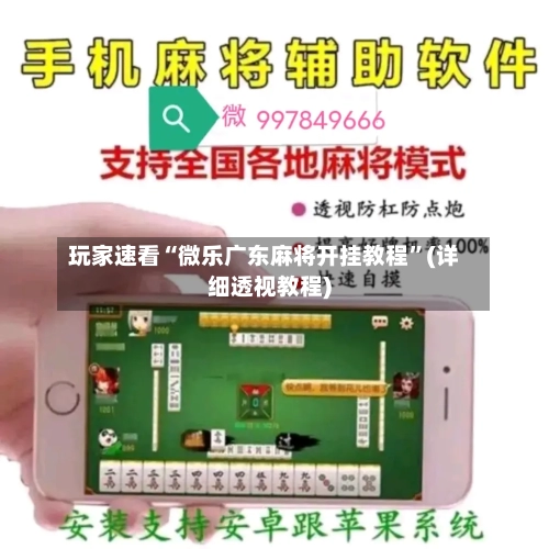 玩家速看“微乐广东麻将开挂教程	”(详细透视教程)-第2张图片