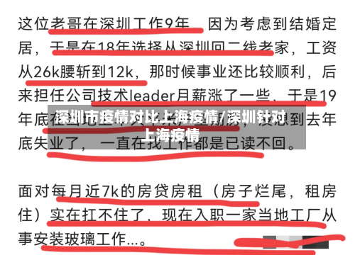 深圳市疫情对比上海疫情/深圳针对上海疫情-第1张图片