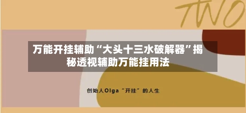 万能开挂辅助“大头十三水破解器”揭秘透视辅助万能挂用法-第1张图片