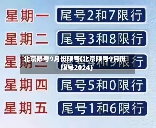 北京限号9月份限号(北京限号9月份限号2024)-第2张图片