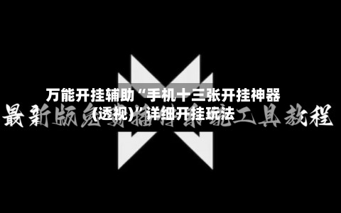 万能开挂辅助“手机十三张开挂神器(透视)	”详细开挂玩法-第1张图片