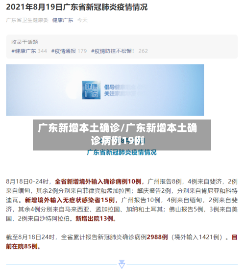 广东新增本土确诊/广东新增本土确诊病例19例-第1张图片