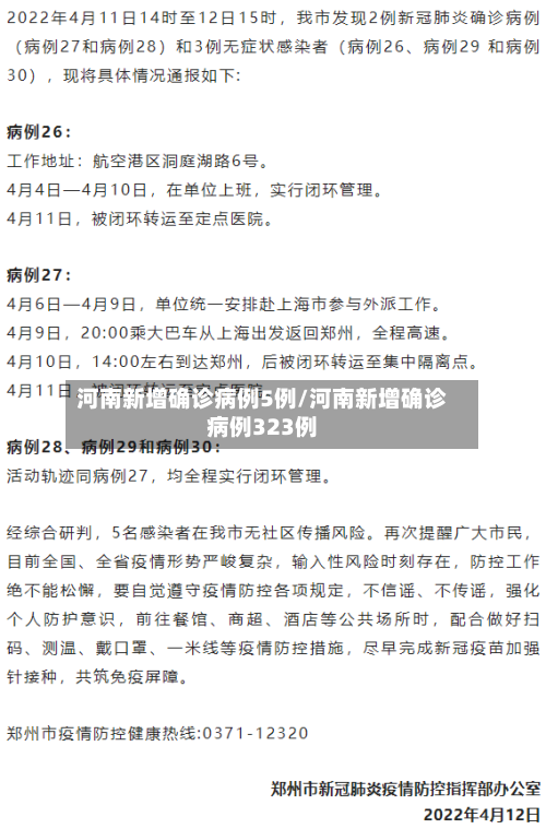 河南新增确诊病例5例/河南新增确诊病例323例-第3张图片