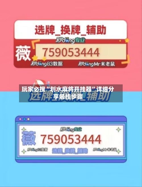 玩家必搜“划水麻将开挂器”详细分享装挂步骤-第1张图片
