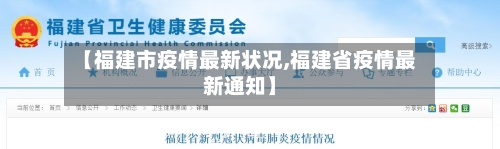 【福建市疫情最新状况,福建省疫情最新通知】-第2张图片