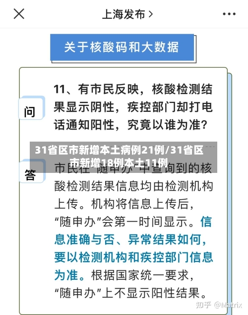 31省区市新增本土病例21例/31省区市新增18例本土11例-第1张图片