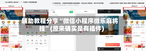 辅助教程分享“微信小程序微乐麻将挂	”(原来确实是有插件)-第2张图片
