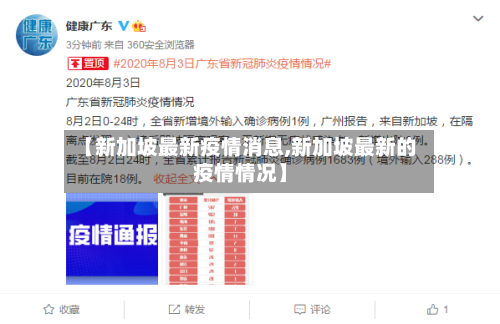 【新加坡最新疫情消息,新加坡最新的疫情情况】-第1张图片