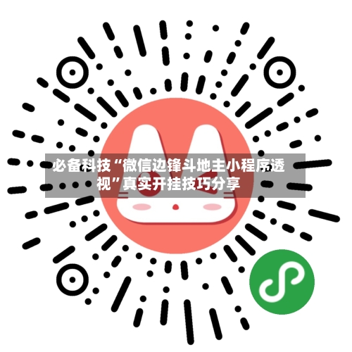 必备科技“微信边锋斗地主小程序透视”真实开挂技巧分享-第1张图片