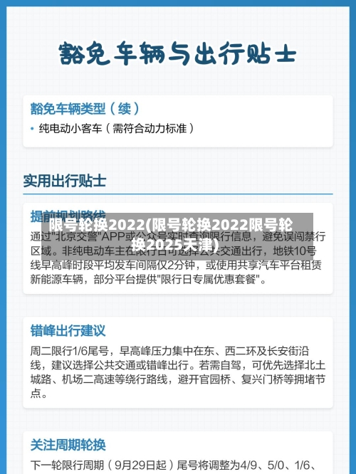 限号轮换2022(限号轮换2022限号轮换2025天津)-第1张图片