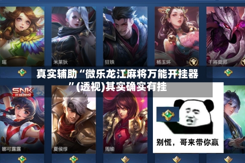 真实辅助“微乐龙江麻将万能开挂器	”(透视)其实确实有挂-第1张图片