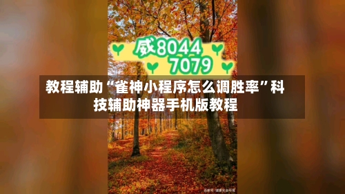 教程辅助“雀神小程序怎么调胜率	”科技辅助神器手机版教程-第2张图片