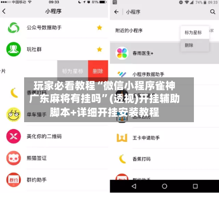 玩家必看教程“微信小程序雀神广东麻将有挂吗”(透视)开挂辅助脚本+详细开挂安装教程-第1张图片