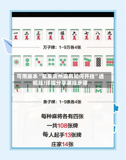可用版本“聚友贵州麻将如何开挂”透视挂!详细分享装挂步骤-第3张图片