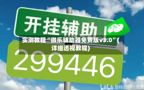 实测教程“微乐辅助器免费版v3.0	”(详细透视教程)-第1张图片