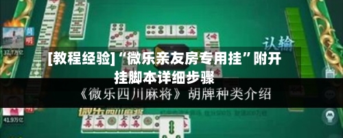 [教程经验]“微乐亲友房专用挂”附开挂脚本详细步骤-第2张图片