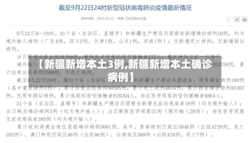 【新疆新增本土3例,新疆新增本土确诊病例】-第3张图片