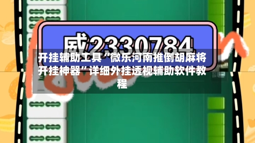 开挂辅助工具“微乐河南推倒胡麻将开挂神器”详细外挂透视辅助软件教程-第3张图片