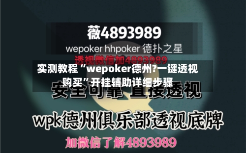 实测教程“wepoker德州?一键透视购买”开挂辅助详细步骤-第3张图片