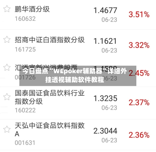 今日盘点“WEpoker辅助器”详细外挂透视辅助软件教程-第3张图片
