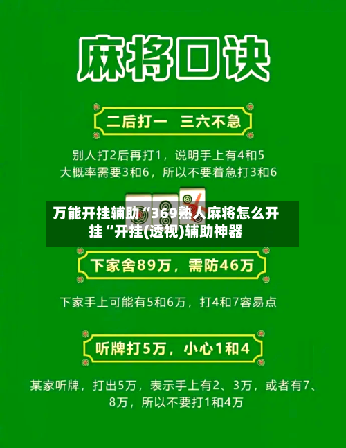 万能开挂辅助“369熟人麻将怎么开挂“开挂(透视)辅助神器-第3张图片