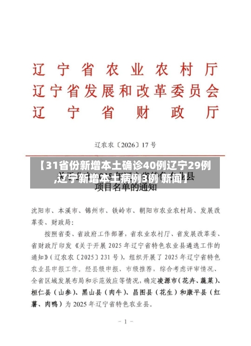 【31省份新增本土确诊40例辽宁29例,辽宁新增本土病例3例 新闻】-第2张图片