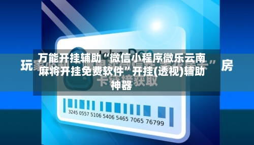 万能开挂辅助“微信小程序微乐云南麻将开挂免费软件”开挂(透视)辅助神器-第3张图片