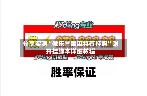 分享实测“微乐甘肃麻将有挂吗	”附开挂脚本详细教程-第2张图片