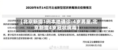 【北京新增1例本地确诊:4岁男童,北京新增4岁冠状病毒】-第2张图片