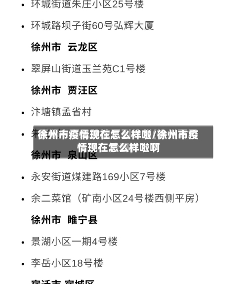 徐州市疫情现在怎么样啦/徐州市疫情现在怎么样啦啊-第1张图片