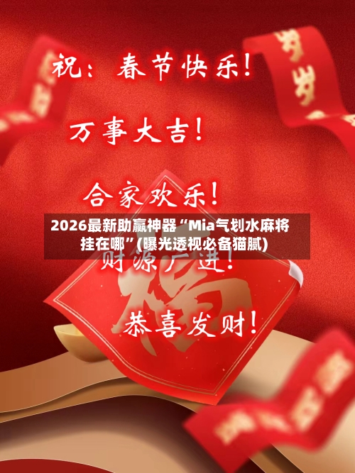 2026最新助赢神器“Mia气划水麻将挂在哪”(曝光透视必备猫腻)-第3张图片