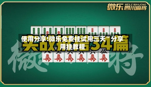 使用分享!微乐免费挂试用三天”分享用挂教程-第1张图片