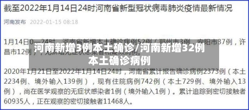 河南新增3例本土确诊/河南新增32例本土确诊病例-第1张图片