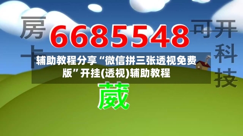 辅助教程分享“微信拼三张透视免费版”开挂(透视)辅助教程-第2张图片