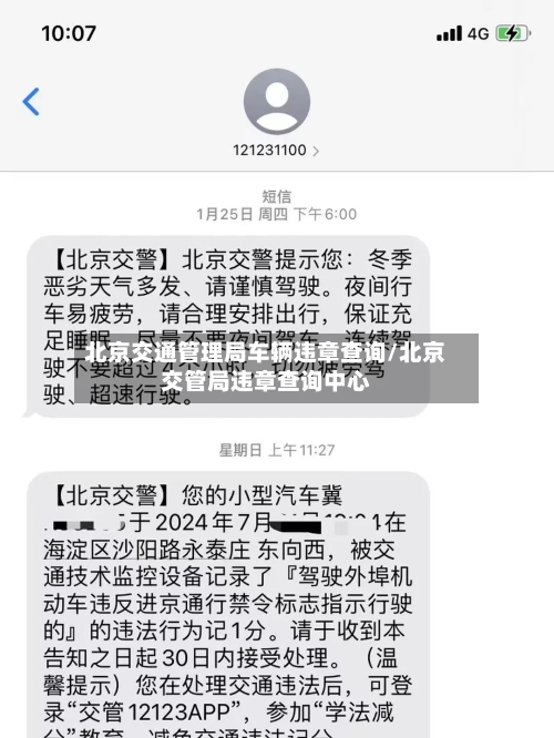 北京交通管理局车辆违章查询/北京交管局违章查询中心-第2张图片