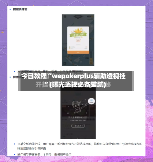 今日教程“wepokerplus辅助透视挂	”(曝光透视必备猫腻)-第2张图片