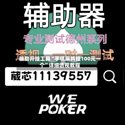 辅助开挂工具“手机麻将挂100元一个”详细透视教程-第2张图片