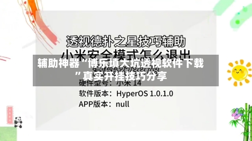 辅助神器“博乐填大坑透视软件下载”真实开挂技巧分享-第1张图片