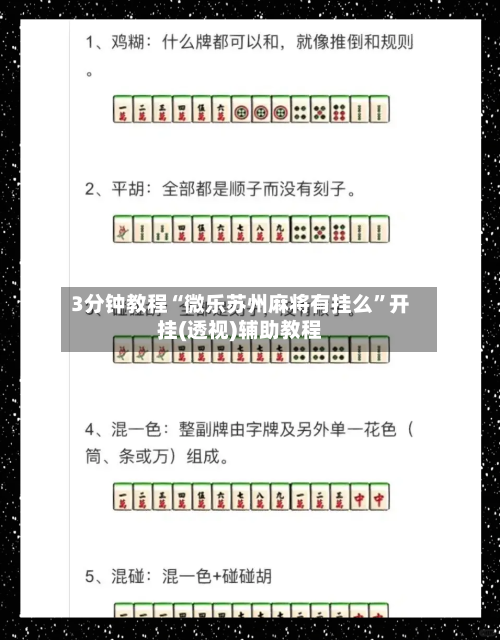 3分钟教程“微乐苏州麻将有挂么”开挂(透视)辅助教程-第1张图片