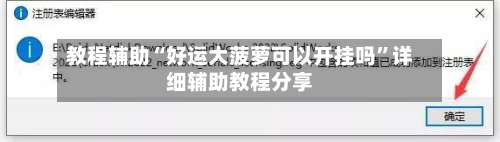 教程辅助“好运大菠萝可以开挂吗	”详细辅助教程分享-第2张图片