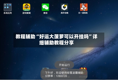 教程辅助“好运大菠萝可以开挂吗”详细辅助教程分享-第3张图片