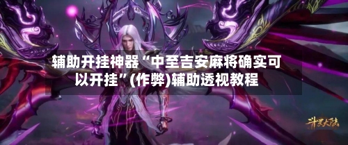 辅助开挂神器“中至吉安麻将确实可以开挂”(作弊)辅助透视教程-第3张图片