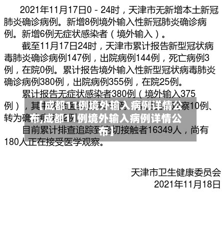 【成都11例境外输入病例详情公布,成都11例境外输入病例详情公布】-第1张图片